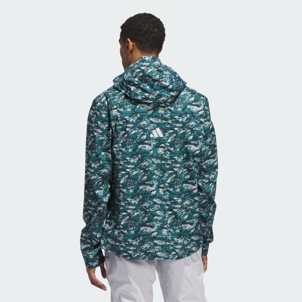 adidas Ultimate365 Tour CLIMAPROOF+ Anorak Jacket - Green | Free