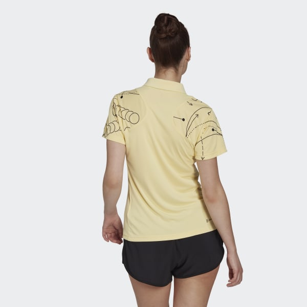 Jaune Club Tennis Graphic Polo Shirt CC429