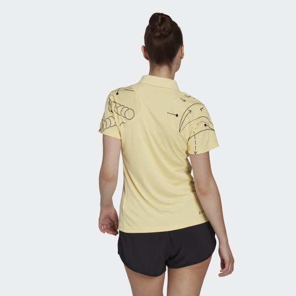 Yellow Club Tennis Graphic Polo Shirt