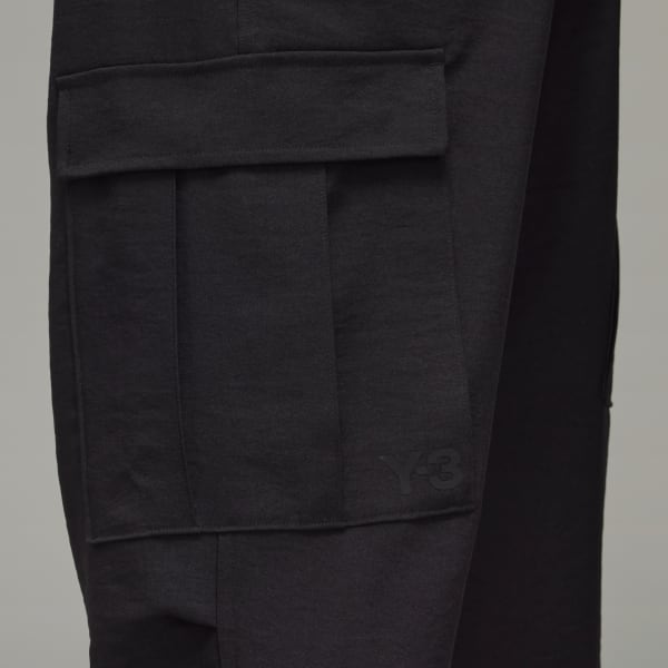 Black Y-3 Classic Sport Uniform Cuffed Cargo Pants QY442