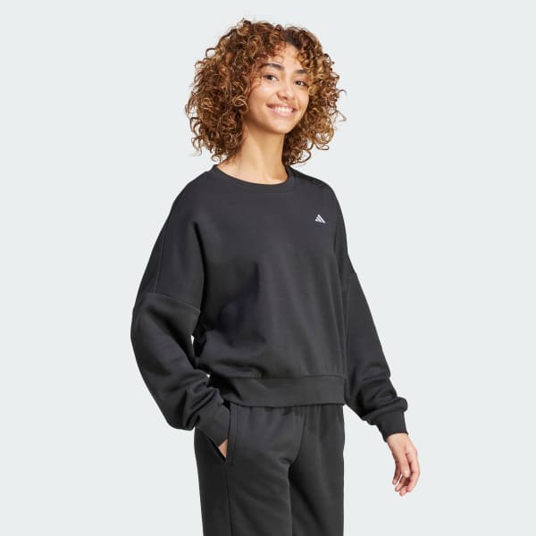 Black Essentials Small Logo Feel Cozy Sweatshirt