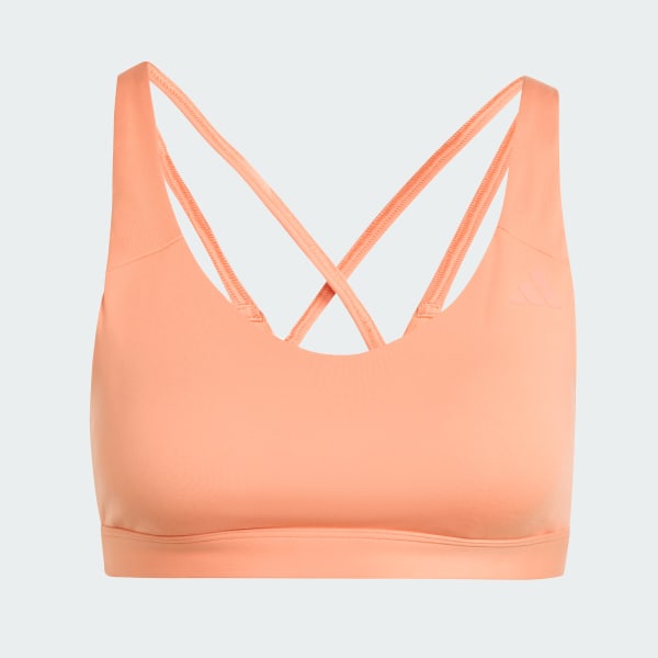 Πορτοκαλί Αθλητικό bra μεσαίας υποστήριξης adidas All Me Essentials