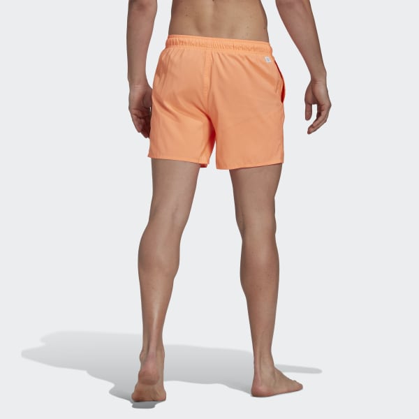 Pomarańczowy Short Length Solid Swim Shorts LBS88
