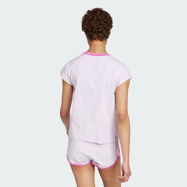 Purple Tiro Cut 3-Stripes Cotton Baby Tee