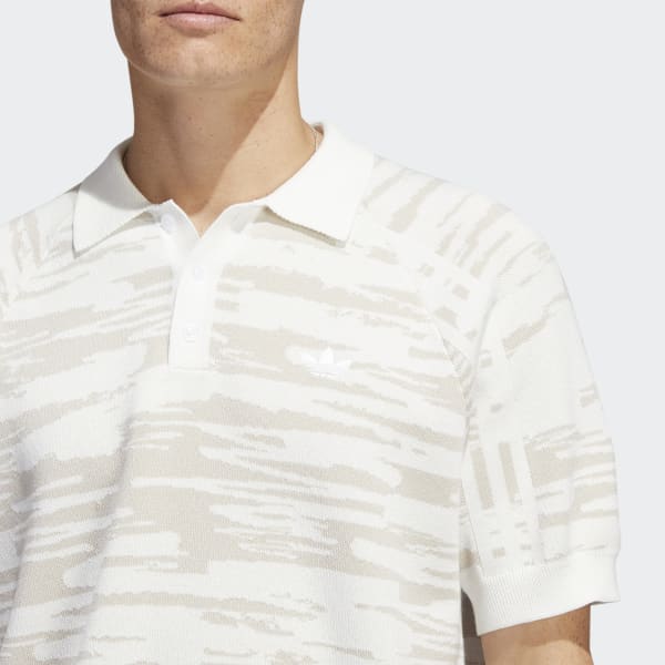 White Nora Knitted Polo Jersey (Gender Neutral)