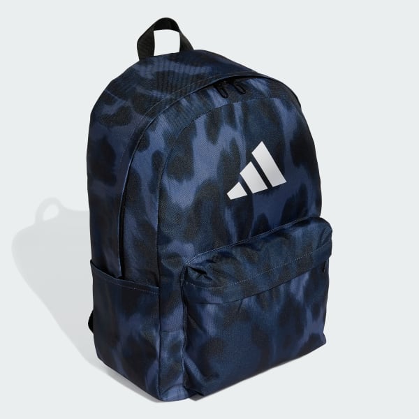 Blue Animal-Print Classic Backpack