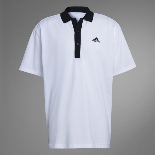 Hvid Piqué Polo T-shirt BX423