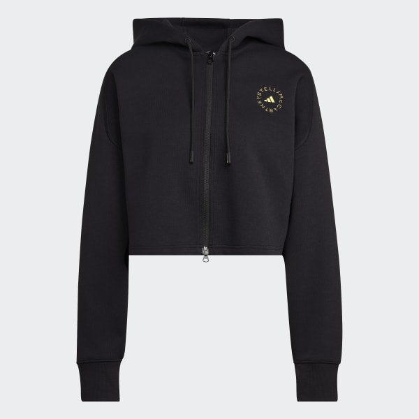 Svart adidas by Stella McCartney Cropped Hoodie IE992