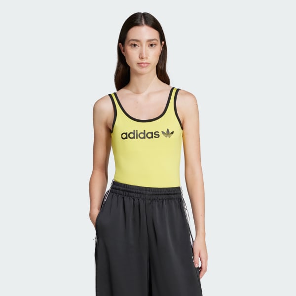 Yellow Linear Logo Bodysuit