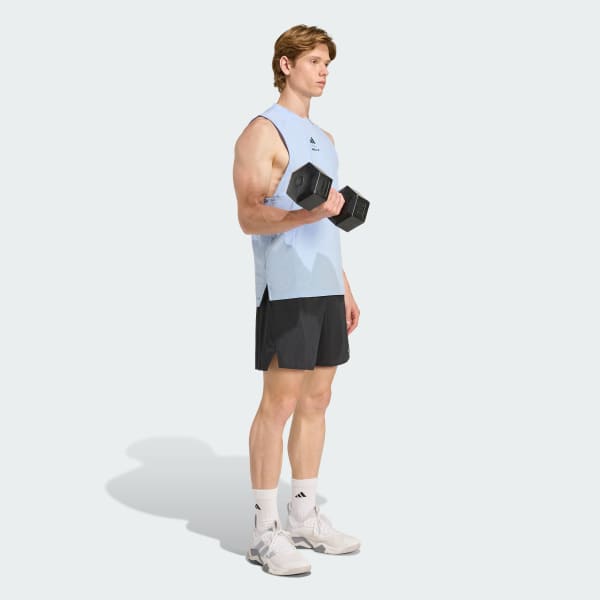 Blauw Les Mills Graphic Tanktop