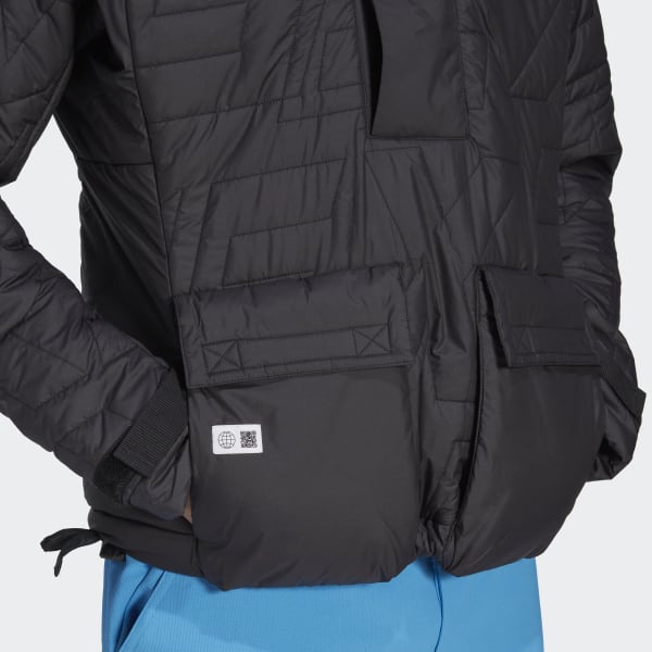 Czerń TERREX Free Hiker Made To Be Remade Padded Anorak