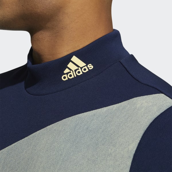 Blue AEROREADY 3-Bar Mock Neck Shirt MBI50