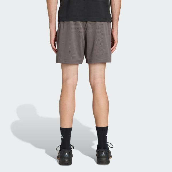 Grey D4T PrimeLift Essentials Workout Mesh Shorts