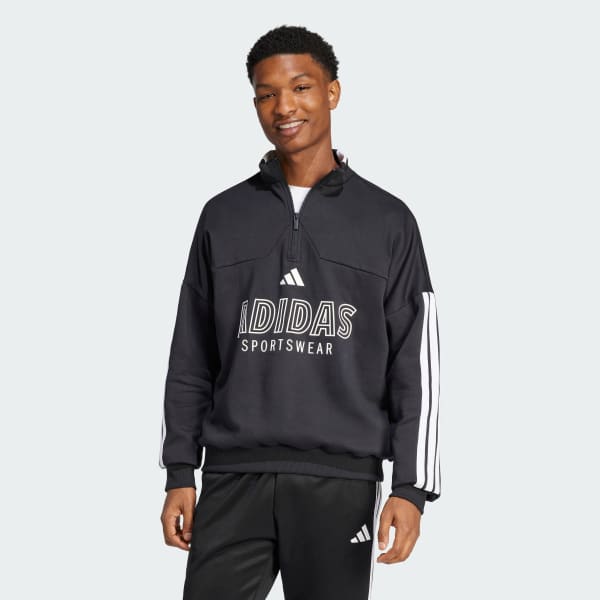 Black House of Tiro Fleece 1/2-Zip Track Top