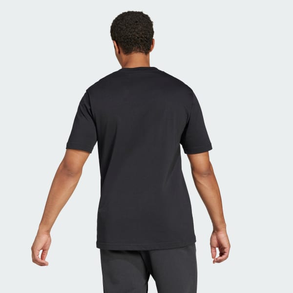 Black Essentials Big Logo Tee