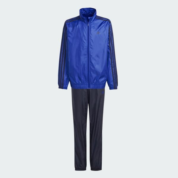 adidas Essentials 3 Stripes Woven Track Suit Blue adidas UK