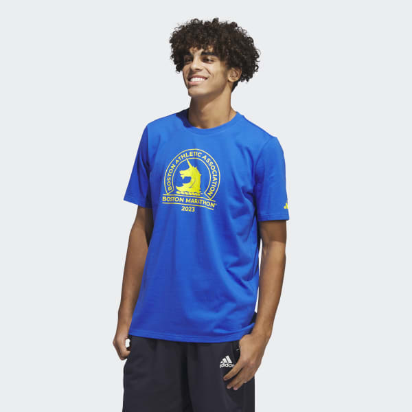 adidas Boston Marathon® 2023 Logo Tee - Blue, Men's Running