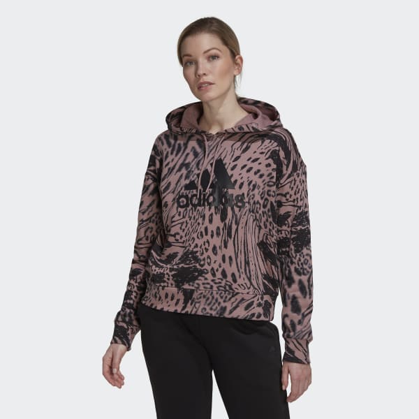 Paars Future Icons Animal Print Hoodie DK701