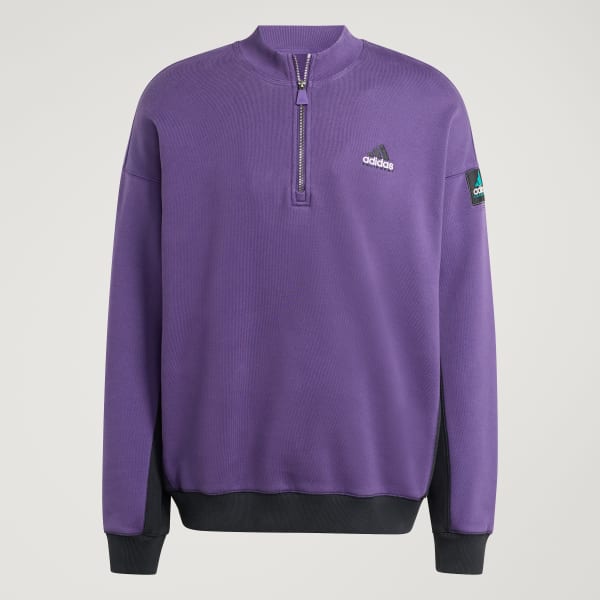 adidas Equipment Blocked Half-Zipper - Purple | Free Shipping with