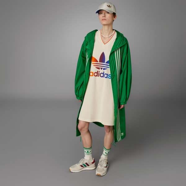 Adidas Originals V-neck Long Sleeve Top In Green | ModeSens