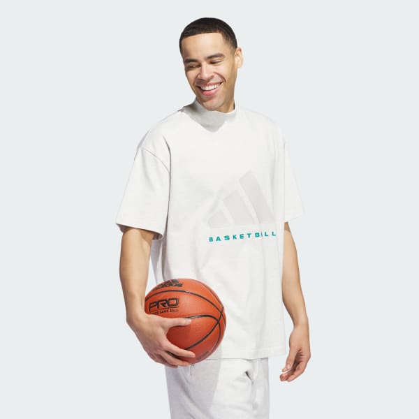 Grey adidas Basketball Tee
