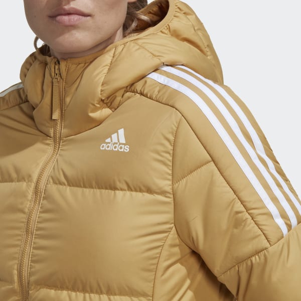 Beige Essentials Midweight Donsjack met Capuchon AV269