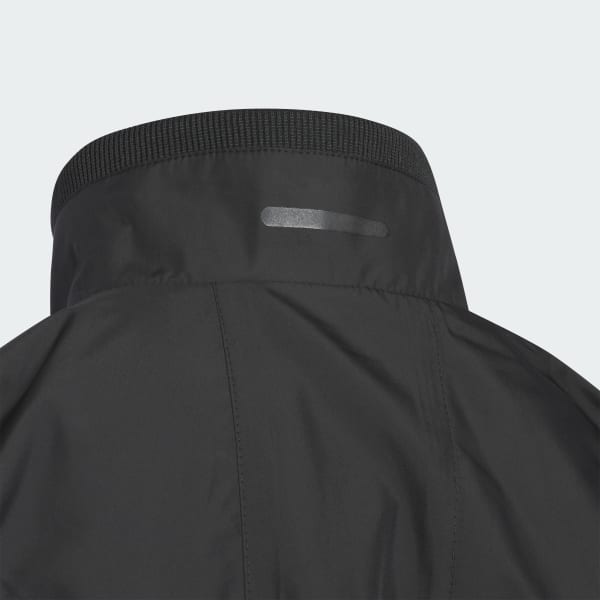 ブラック マストハブ ルーズフィット WIND. RDY カラーブロック 起毛トリコットウーブン トラックトップ キッズ