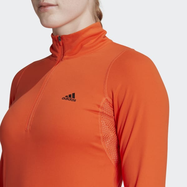 oranzová Run Fast Half-Zip Long Sleeve Sweatshirt QH422