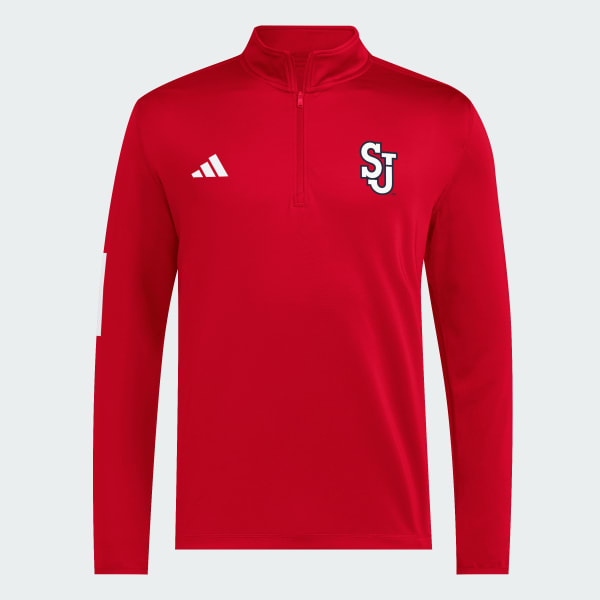 adidas St. John's Half-Zip Golf Pullover - Red | Free Shipping