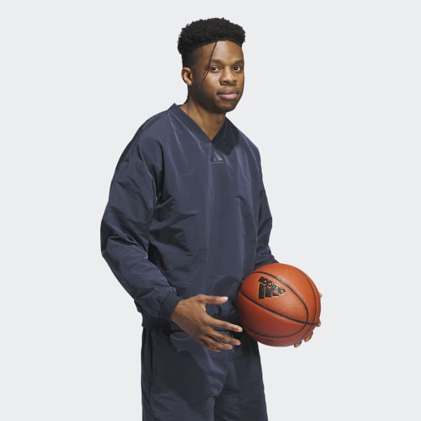★★Adairs★★ Basketball Woven Crewneck Sweatshirt Navy IW5 adidas Basketball Woven Crewneck Sweatshirt (Gender Neutral