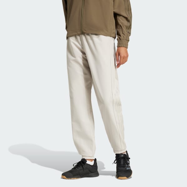 Μπεζ Pacer All Gym 3-Stripes Woven Mid-Rise Pants
