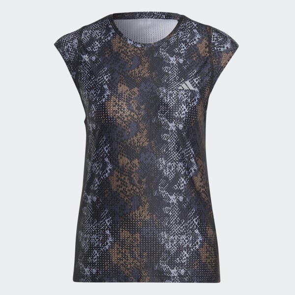 Noir T-shirt de running Fast Made With Ocean Plastic