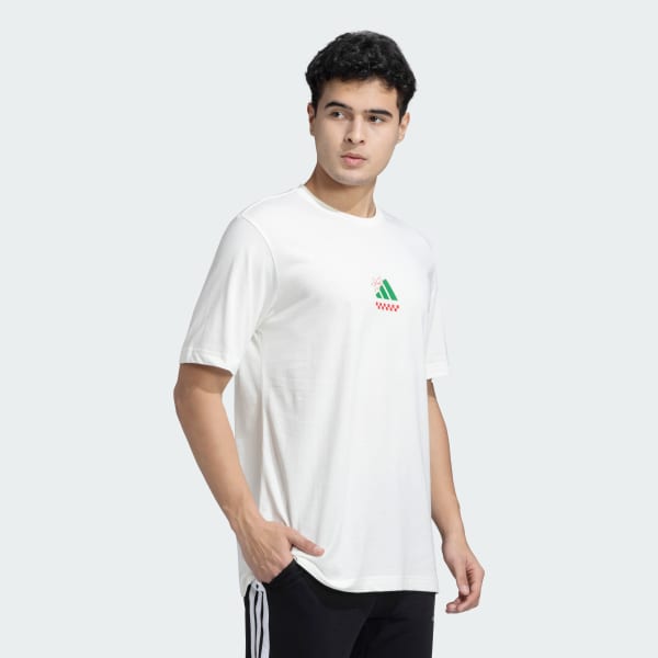 White Three Slice Life Pizza Tee