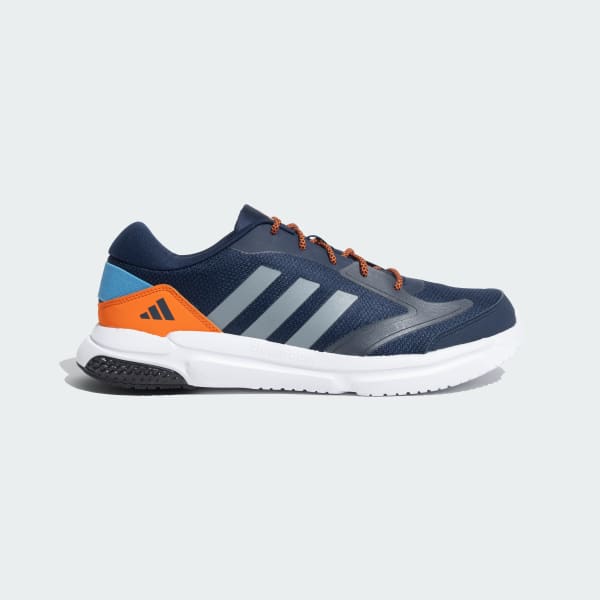 Adidas Superstar Adidas Blue Shoes With Orange Laces ADI