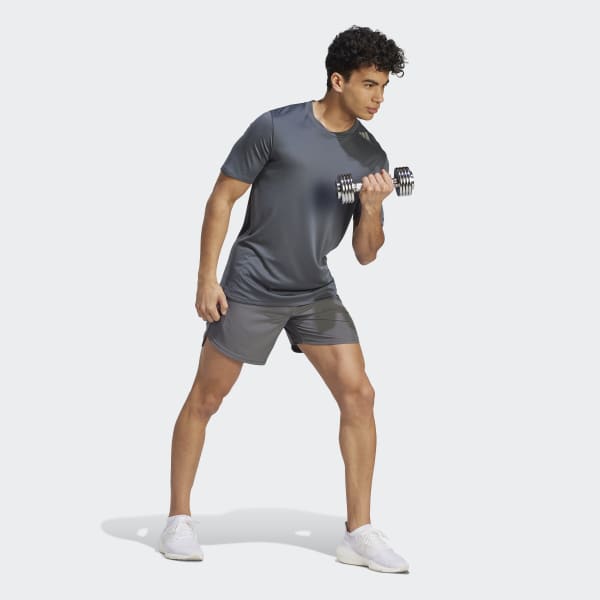 Gris T-shirt de training HIIT Designed 4 Training HEAT.RDY