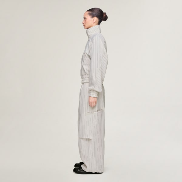 ホワイト Y-3 PINSTRIPE UT STRAIGHT LEG PANTS