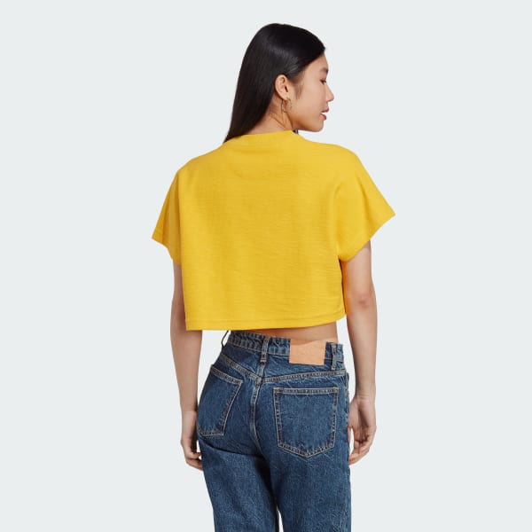 Gelb Lounge Terry Loop Crop-Top