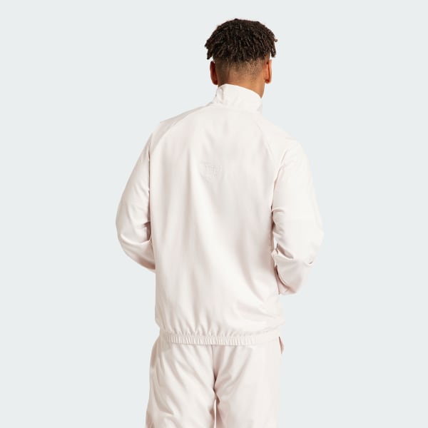 Pink adidas Embroidery Woven 1/2 Zip Top