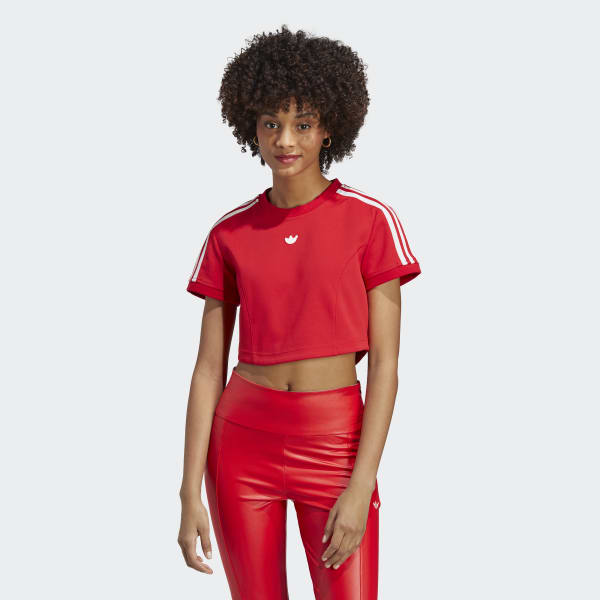 Chapoteo Eso construcción naval adidas Blue Version Crop Tee - Red | Women's Lifestyle | adidas US