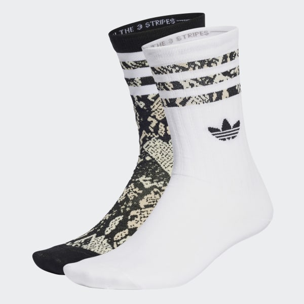 Multicolor Snake Graphic Crew Socks 2 Pairs