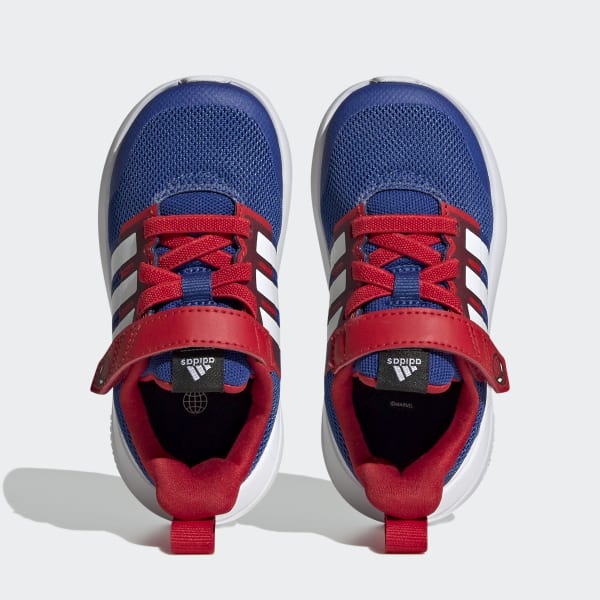 Bleu Chaussure à lacets élastiques et scratch sur le dessus adidas x Marvel FortaRun 2.0 Spider-Man Cloudfoam Sport Running