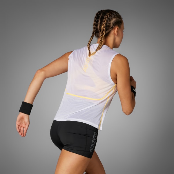 Blanco Remera Adizero Running