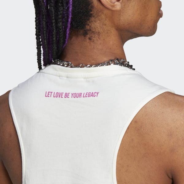 adidas PRIDE Crop Tanktop Wit adidas Offici le Shop