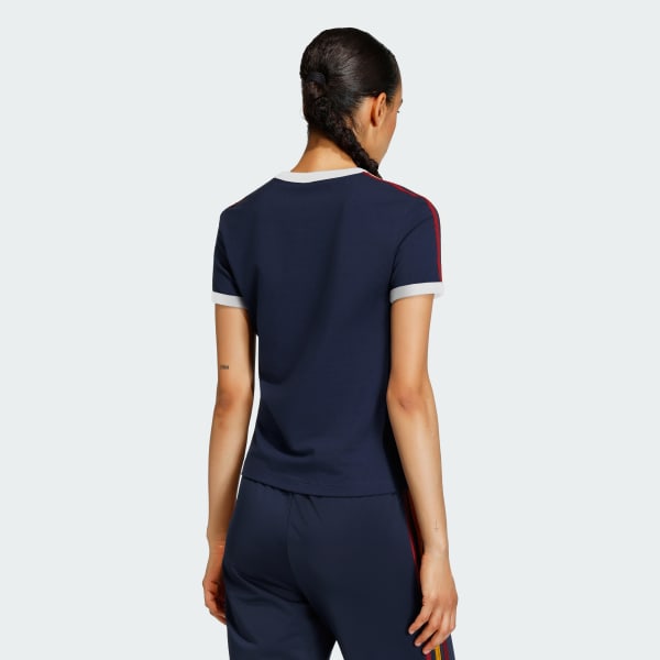 Azul T-SHIRT JUSTA COM AS 3 RISCAS