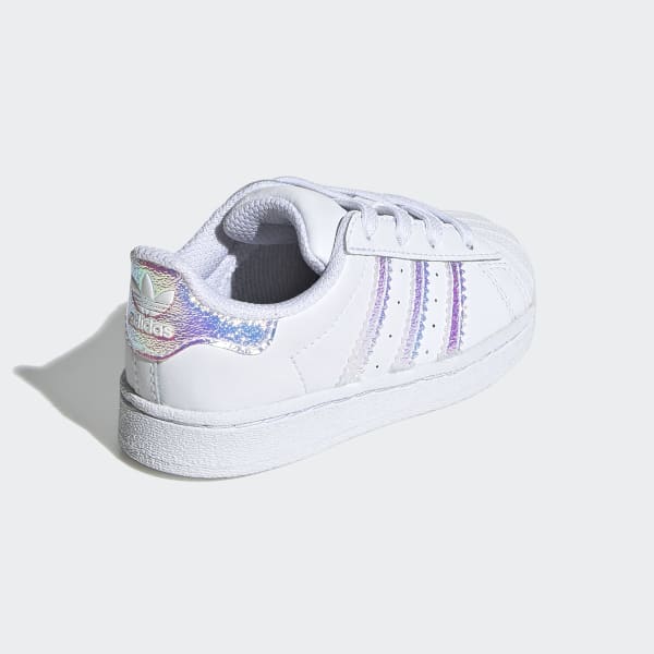 Toddler Superstar White Iridescent Shoes | adidas US