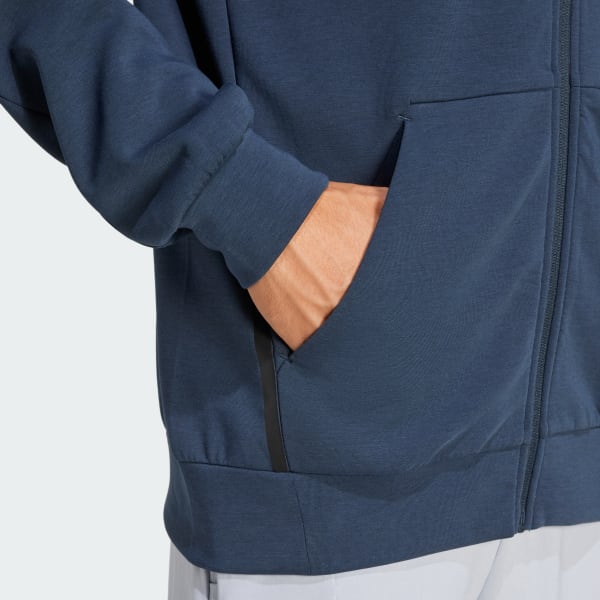 Progettato per l'allenamento Giacca sportiva con zip intera Blu