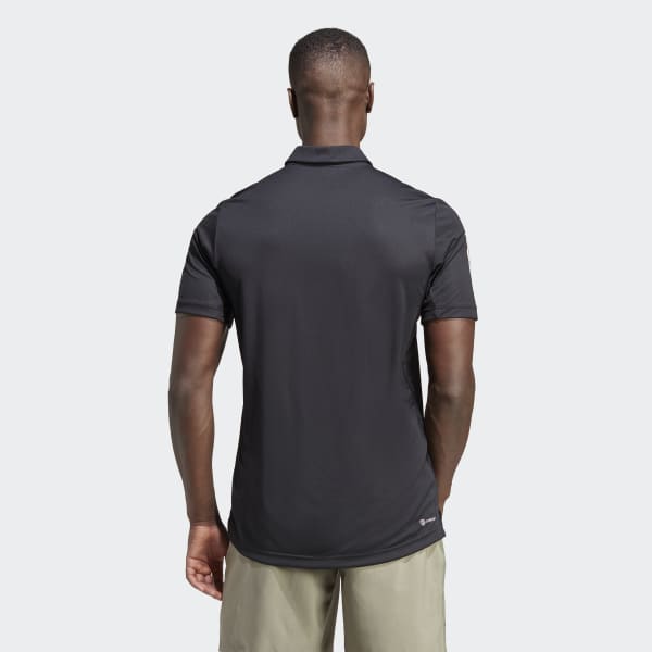 Μαύρο Club 3-Stripes Tennis Polo Shirt