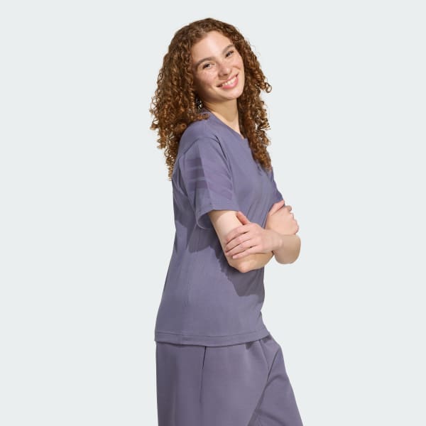 Roxo Camiseta Future Icons Três Listras