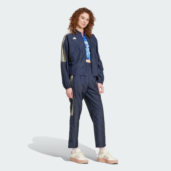 adidas Tiro Cut 3 Stripes Summer Woven Pants Blue Free Shipping with adiClub adidas US