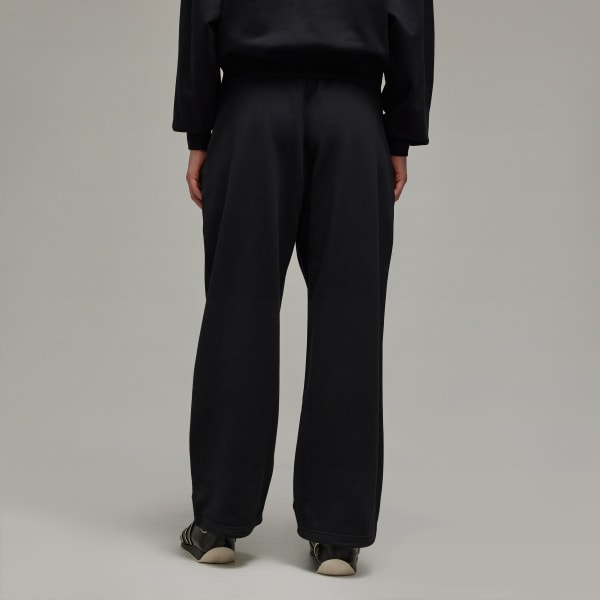 ブラック Y-3 FRENCH TERRY WIDE LEG PANTS